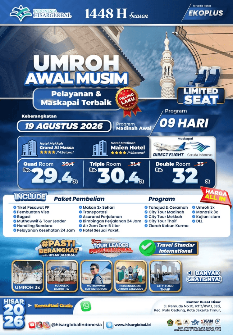 UMROH AWAL MUSIM 9D