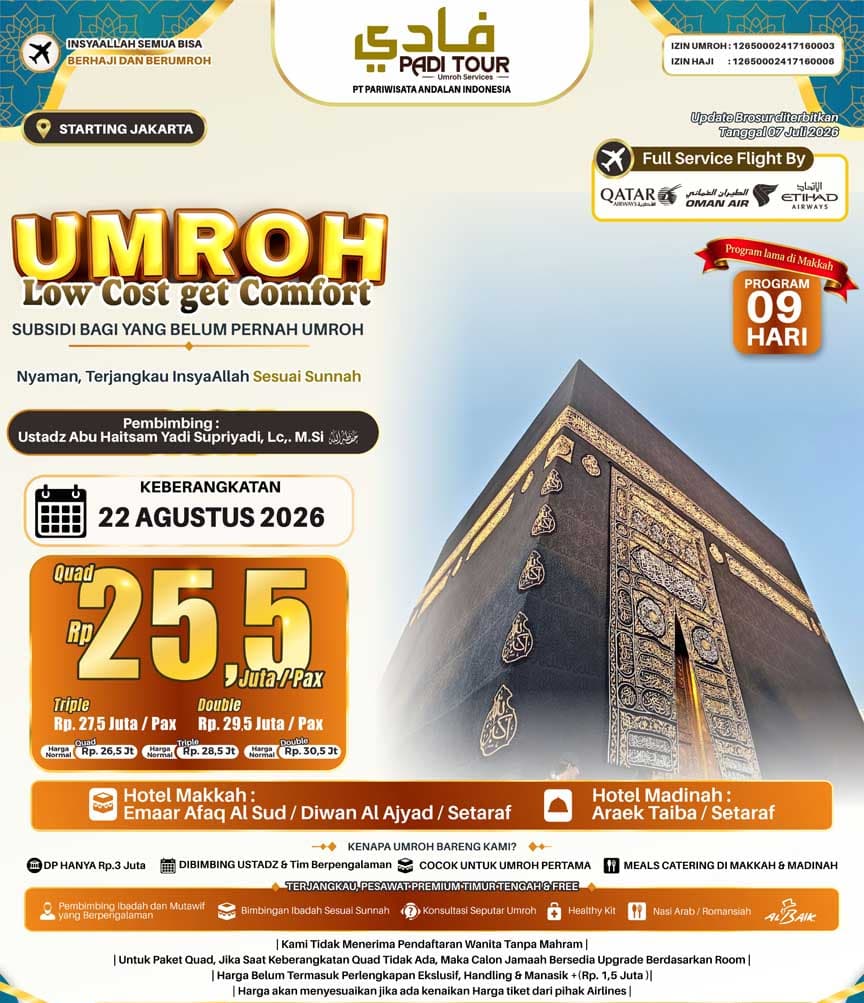 22 Agustus 2026 (Umroh LCC)