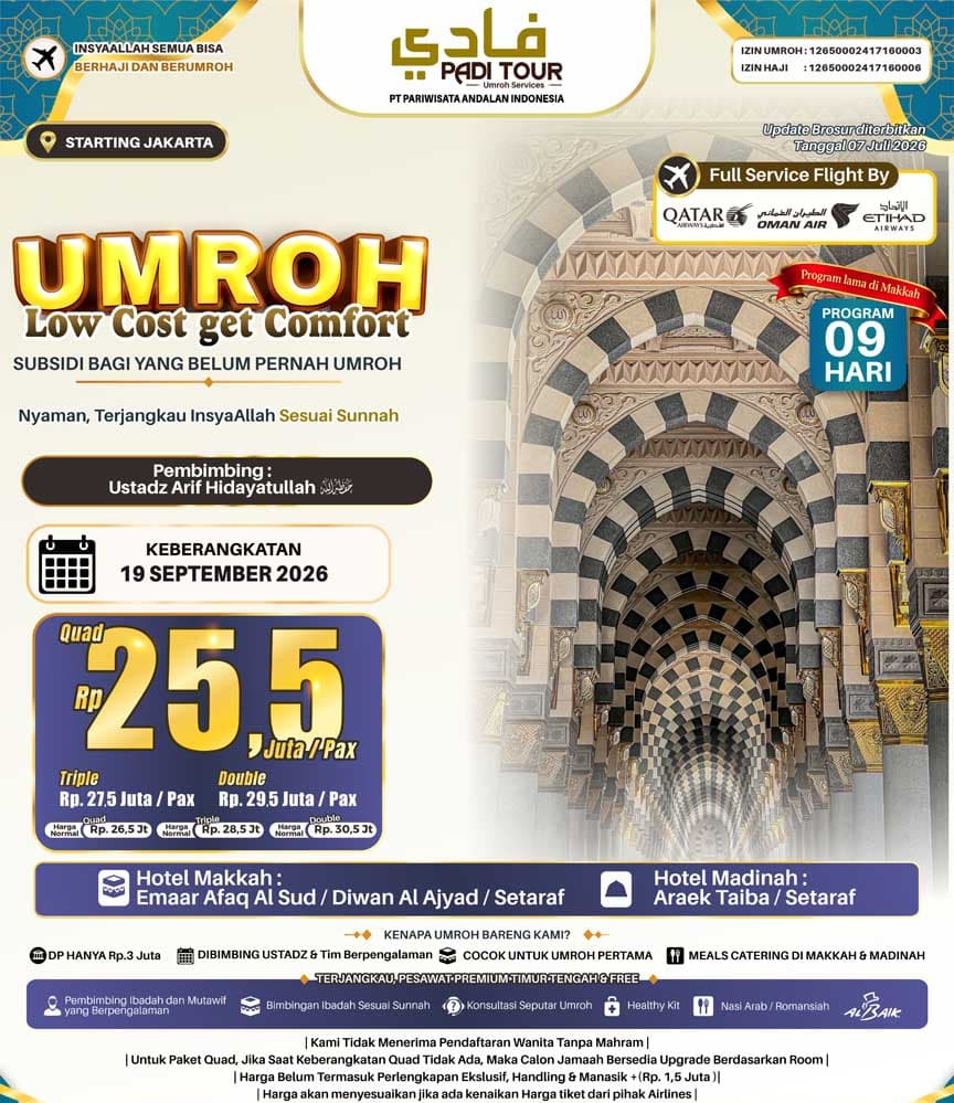 19 September 2026 (Umroh LCC)