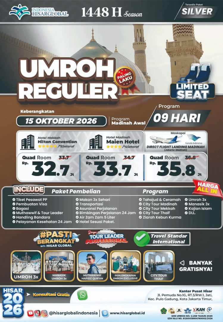 UMROH REGULER SILVER 15 OKT