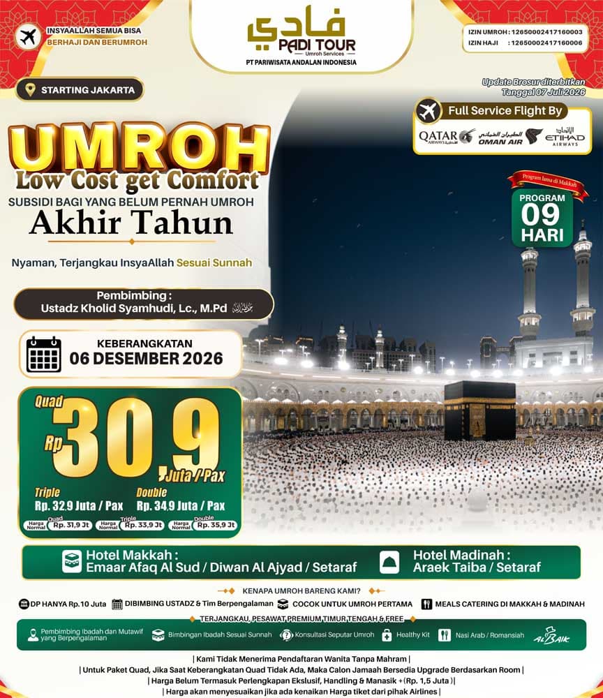 6 Desember 2026 (Umroh LCC)