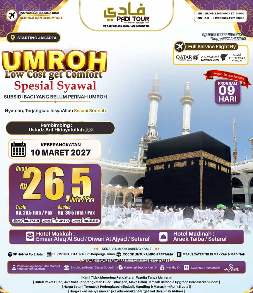 10 Maret 2027 (Umroh LCC)