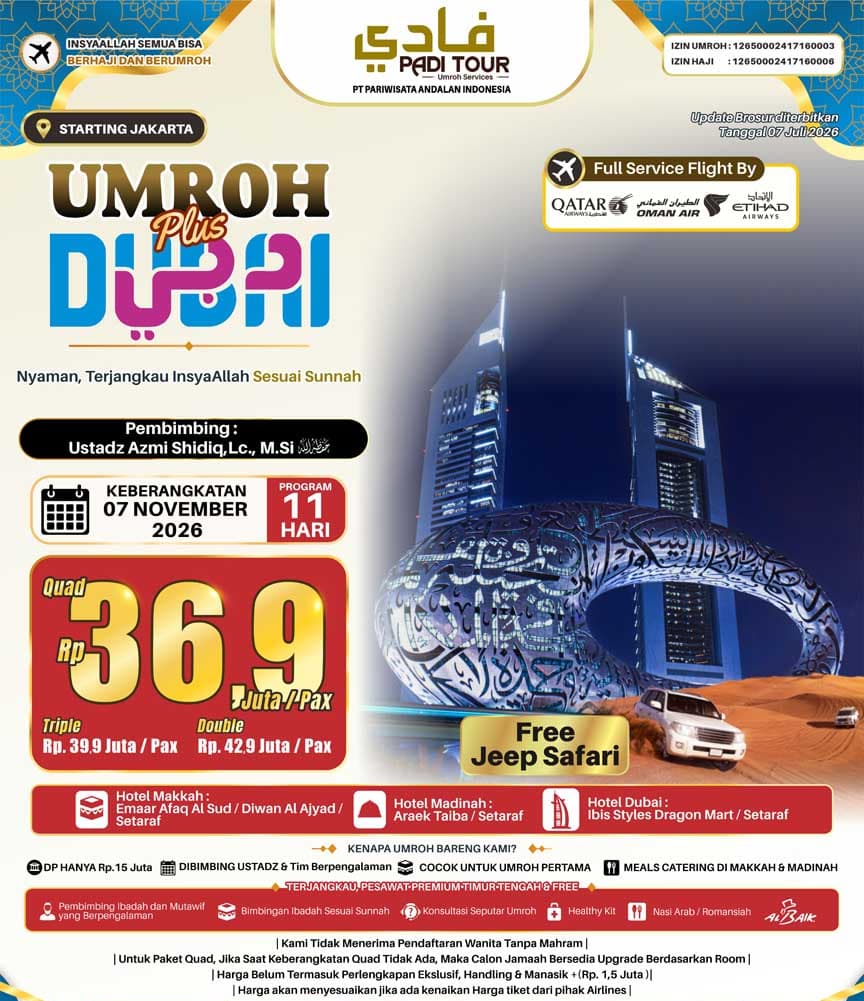 7 November 2026 (Umroh Plus Dubai)