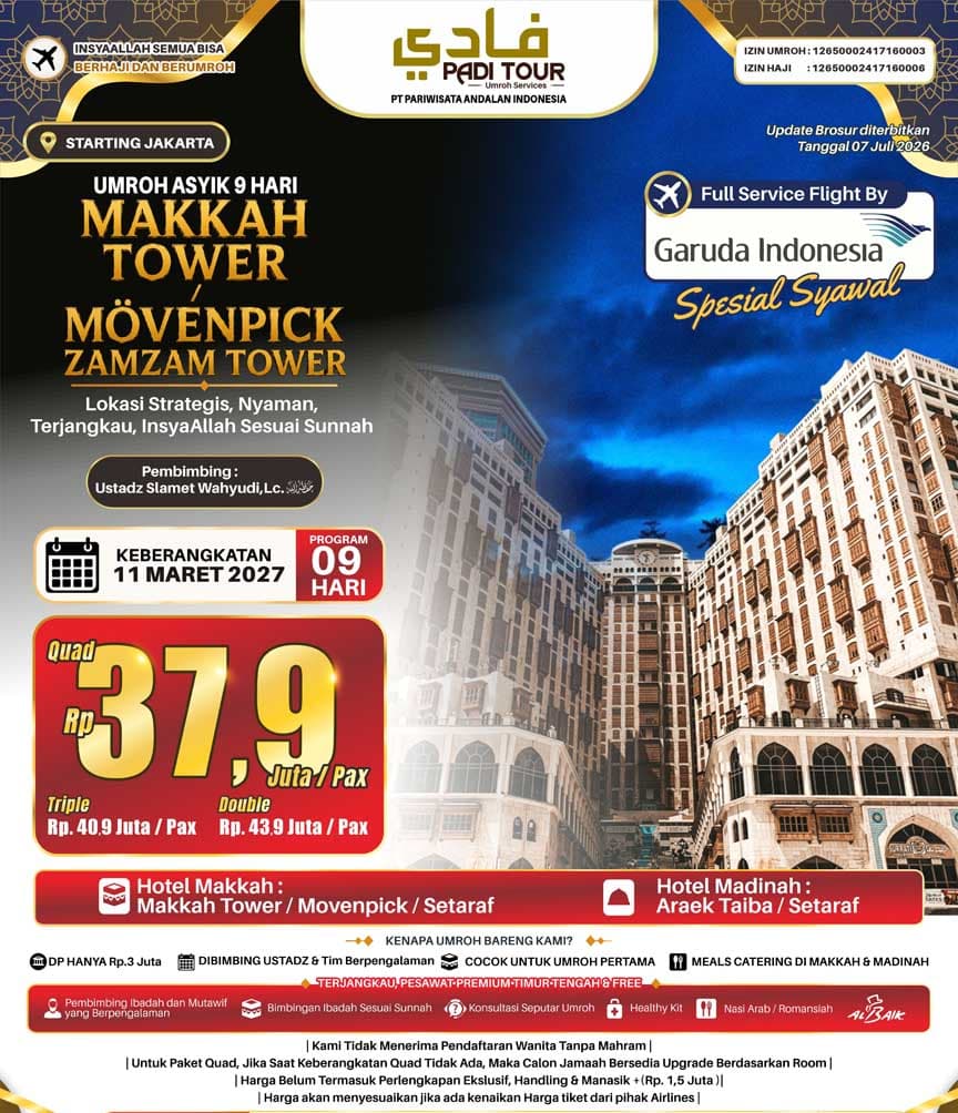 11 Maret 2027 (Umroh ASYIK)