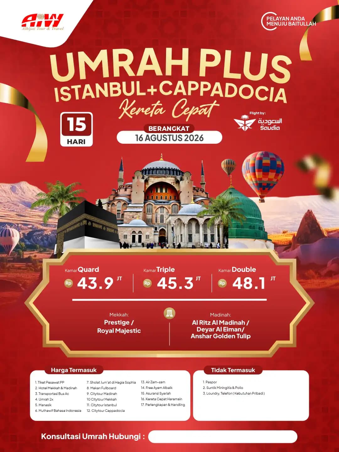 PLUS TURKEY 15HR (KERETA CEPAT)