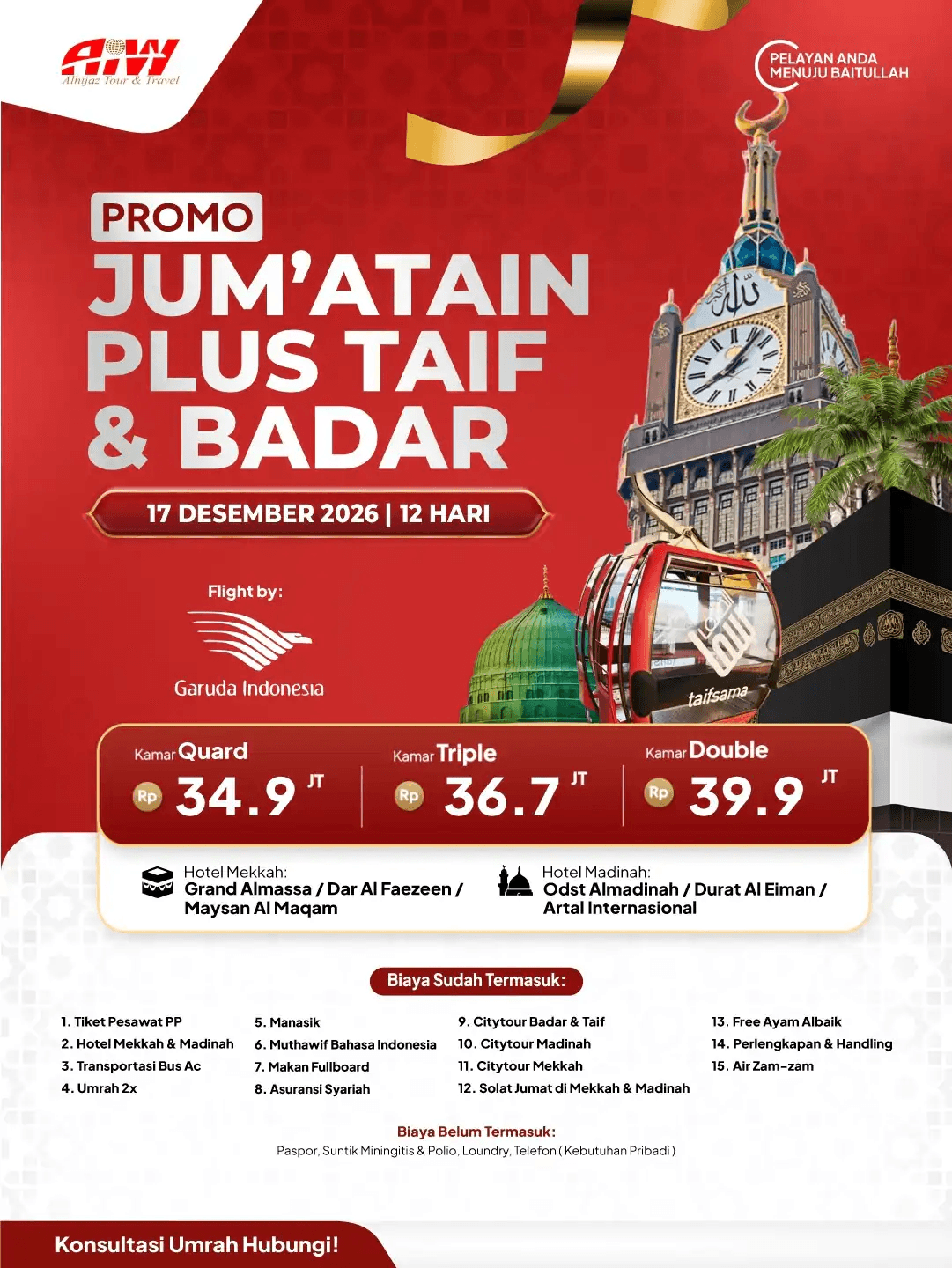 PROMO JUM'ATAIN PLUS TAIF + BADAR 12HR