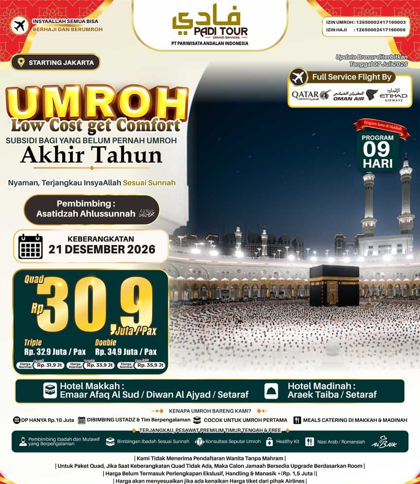 21 Desember 2026 (Umroh LCC)