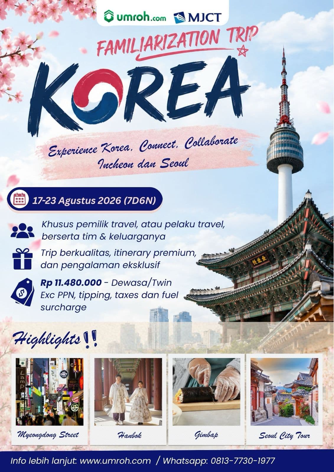 FAMTRIP KOREA 7D KOREA INCHEON + SEOUL
