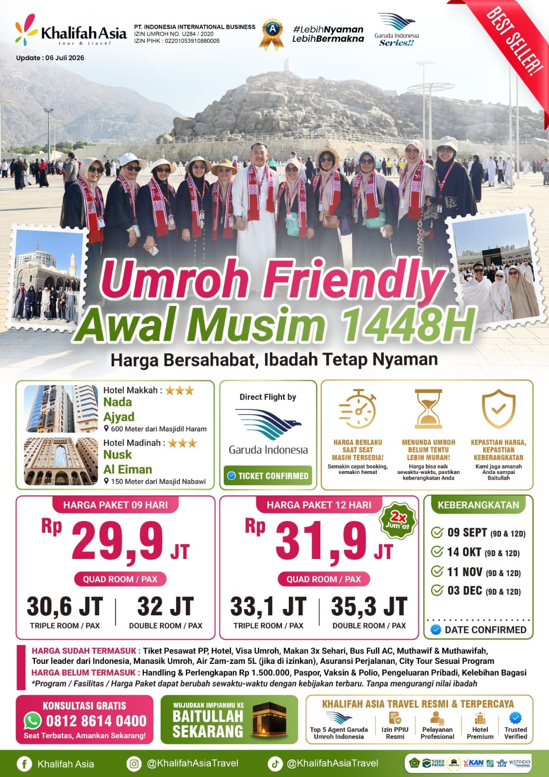 Umroh Super Hemat 09 Sep 12D Friendly