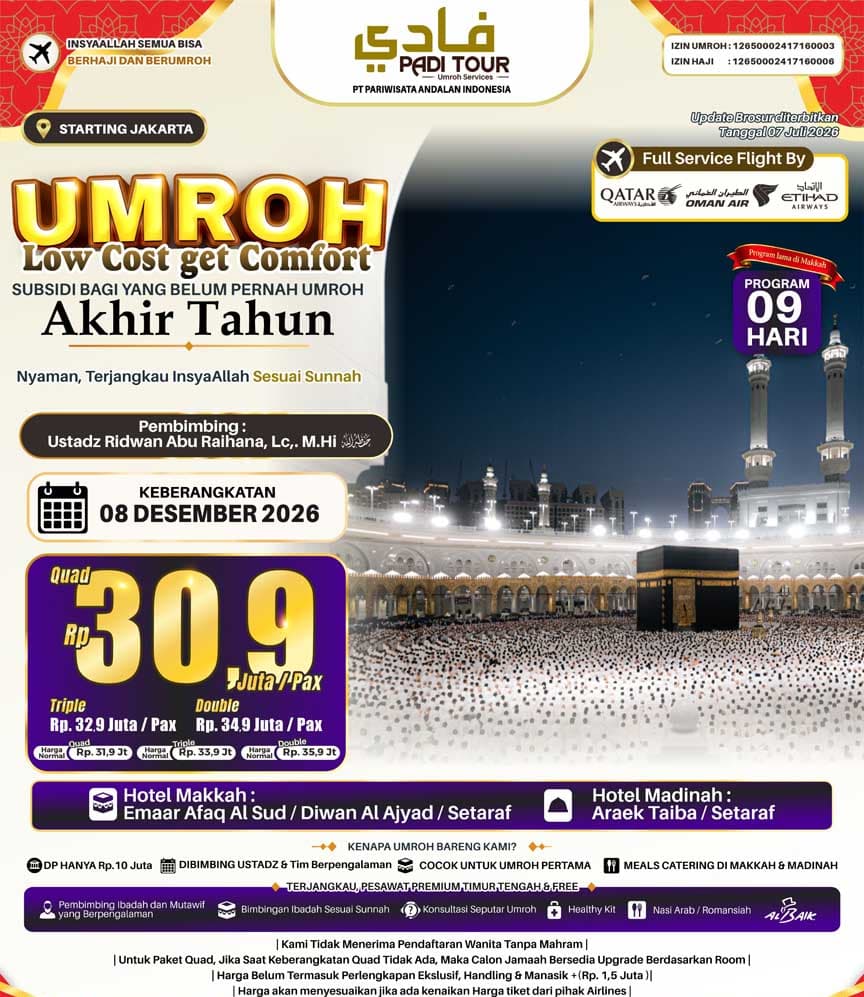 8 Desember 2026 (Umroh LCC)