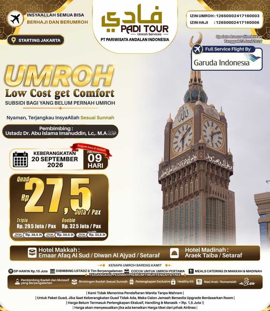 20 September 2026 (Umroh LCC)